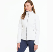 women's white full zip jacket
