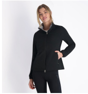 women's black full zip jacket