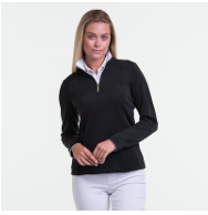 women's black quarter zip
