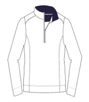 women's white quarter zip